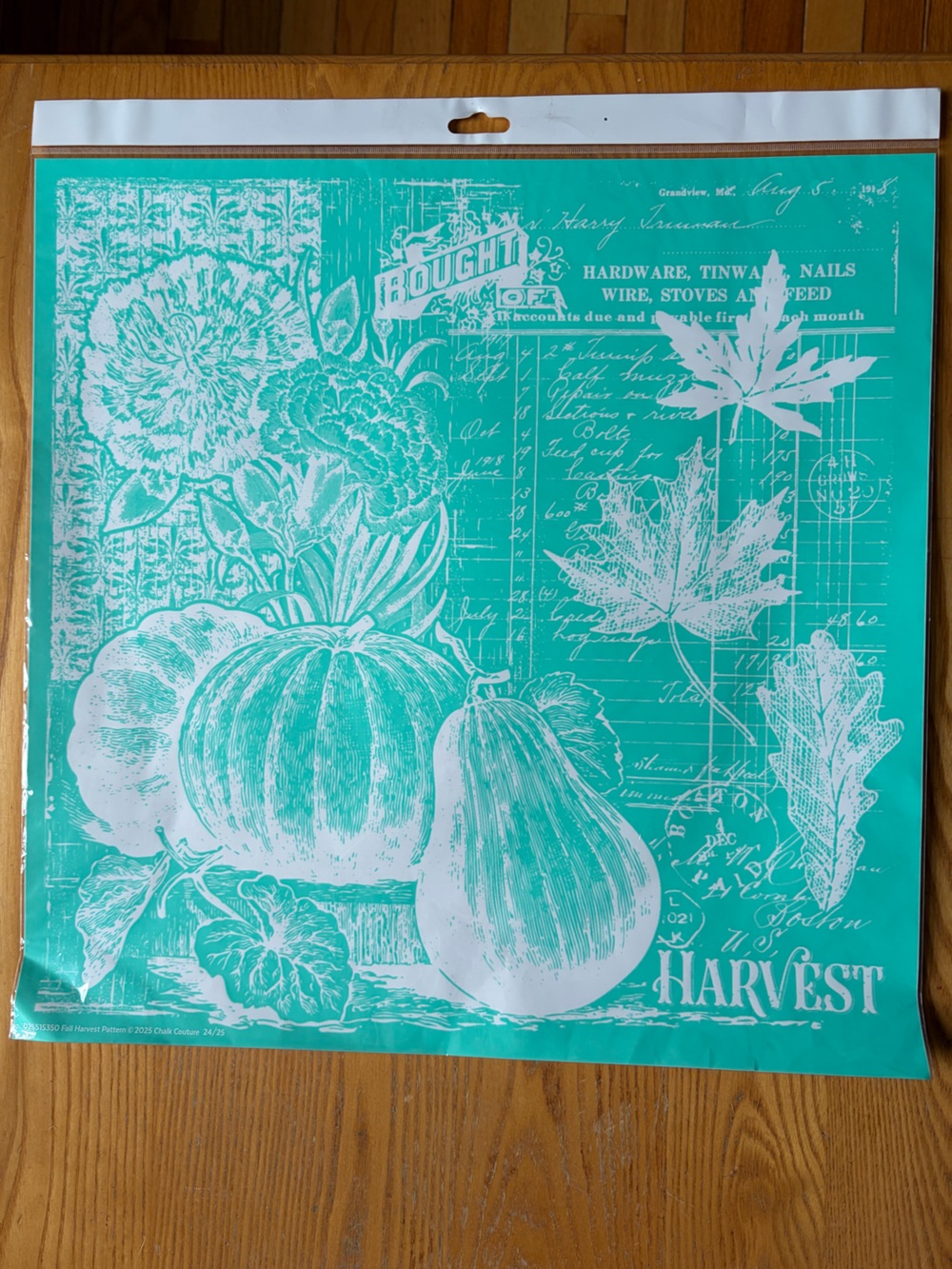 Harvest Botanical Print silk screen stencil/transfer